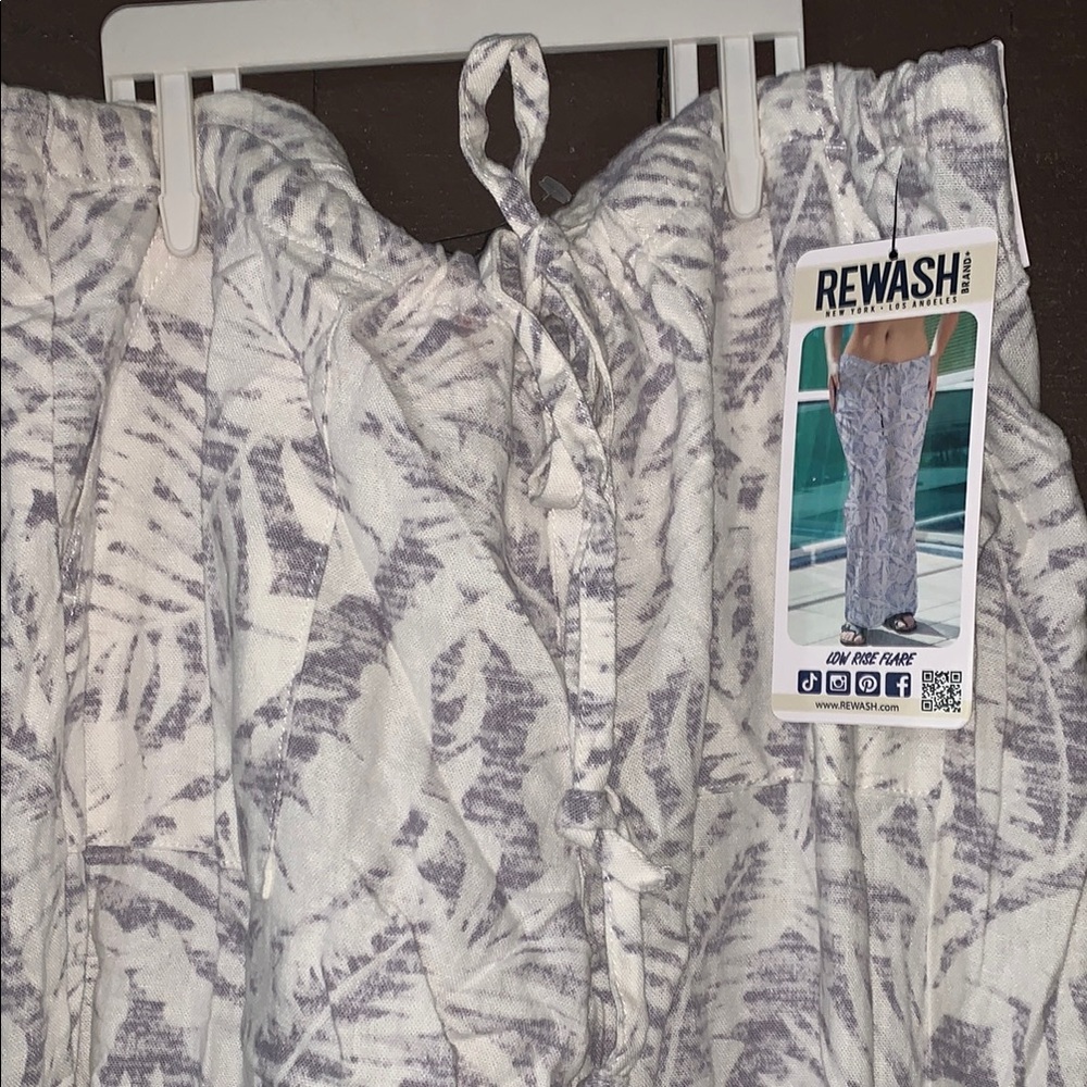 Rewash White and Purple Boot Cut Pants - Picture 4 of 7